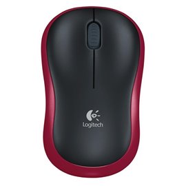 MOUSE LOGITECH OPTICAL  CORDLESS  M185 RED