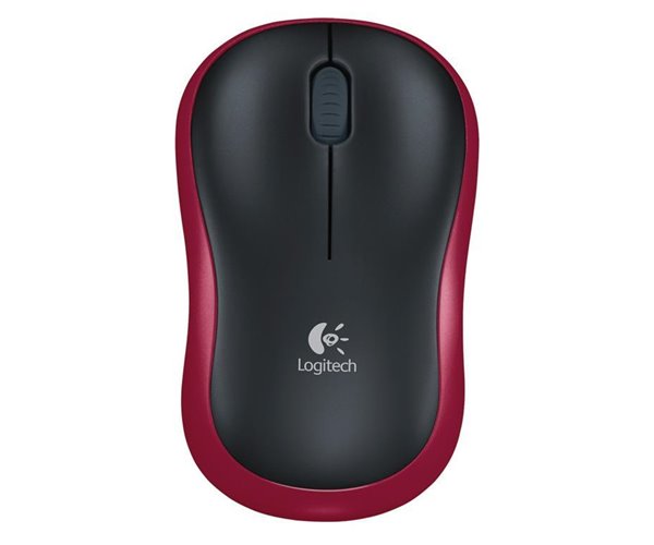 MOUSE LOGITECH OPTICAL  CORDLESS  M185 RED