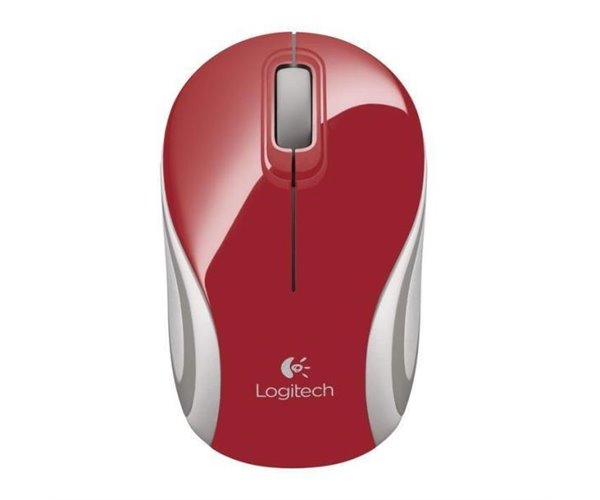 MOUSE LOGITECH OPTICAL  CORDLESS  M187 RED
